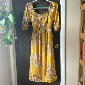 Anthropologie Floral Midi dress